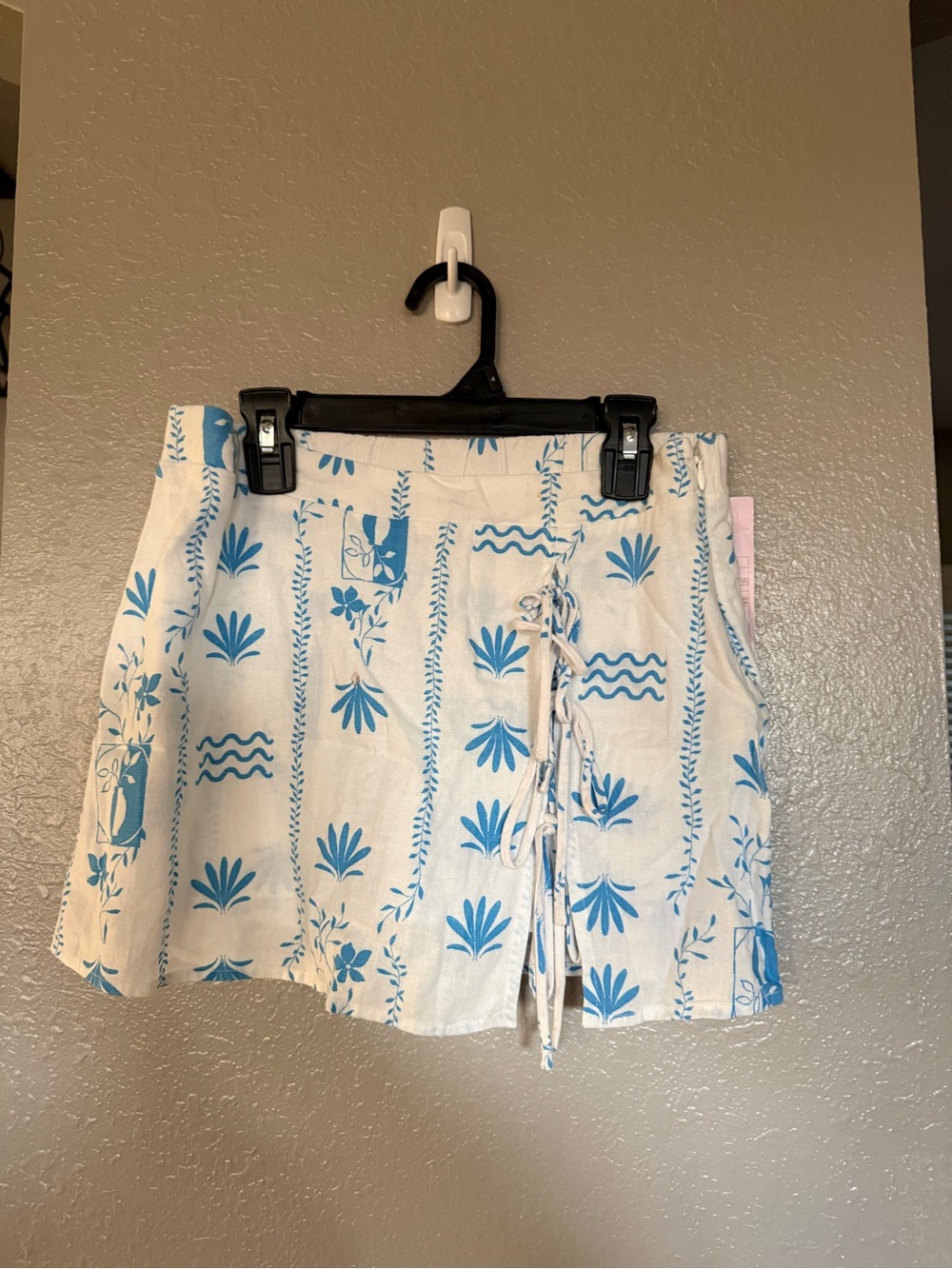 wild fable White and Blue Floral Tie-Front Skort